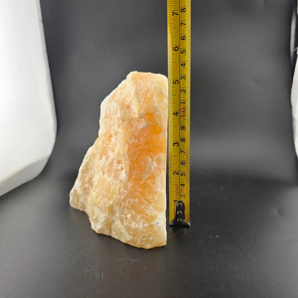 Orange‎ Calcite Bookend Natural Crystal Mineral Specimen Display Hecho En Mexico